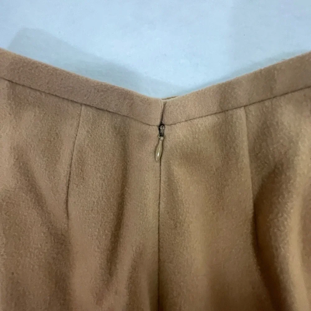VTG J. Crew Wool Cashmere‎ High Rise Pleated Trouser Pants Tan Womens Size 4